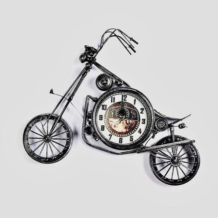 Vintage Style Bike Wall Clock (67x58 cm) - Image 2