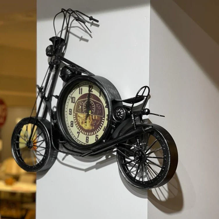 Vintage Style Bike Wall Clock (67x58 cm) - Image 4