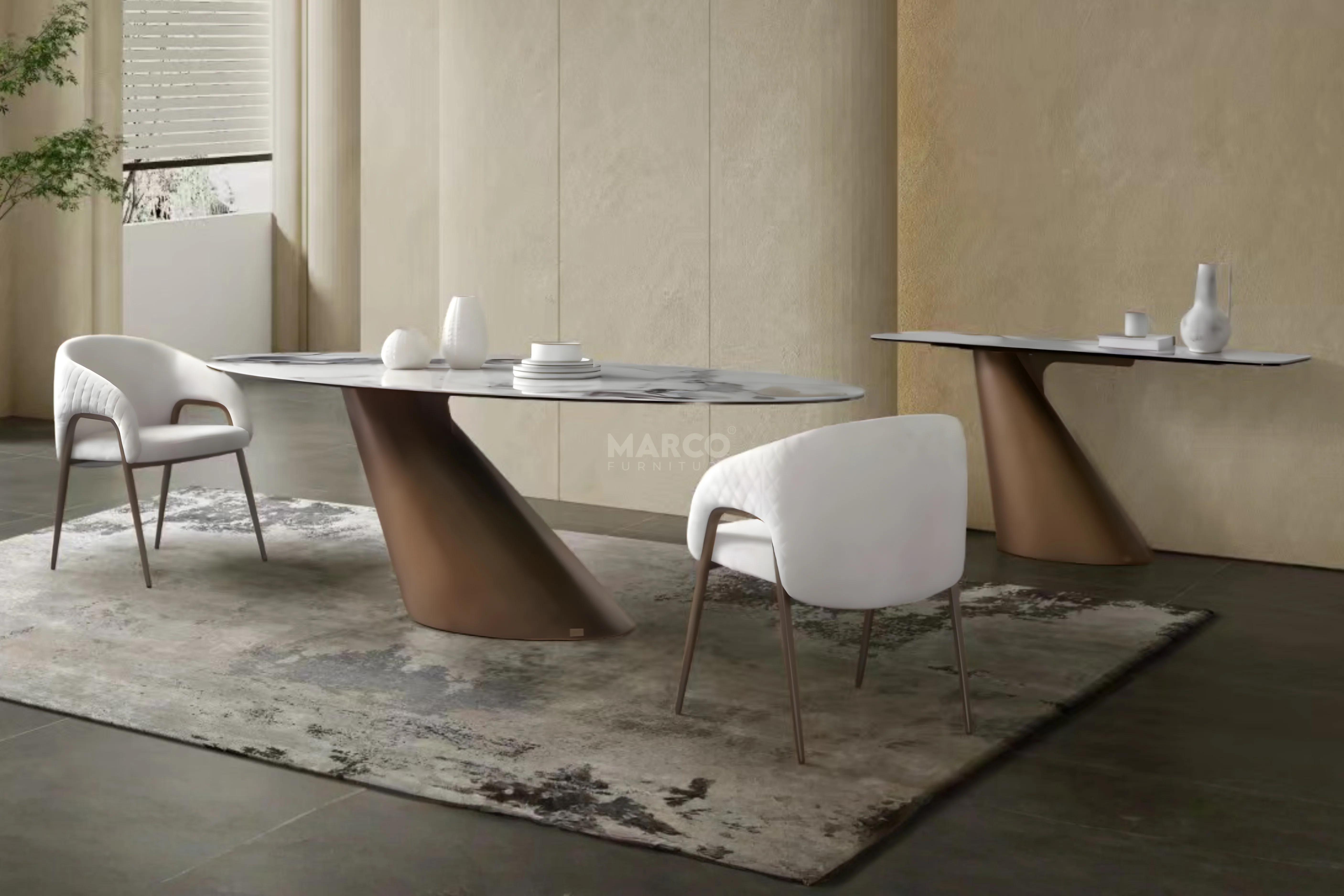 Vita Luno Sintered Stone Dining Table - Image 4