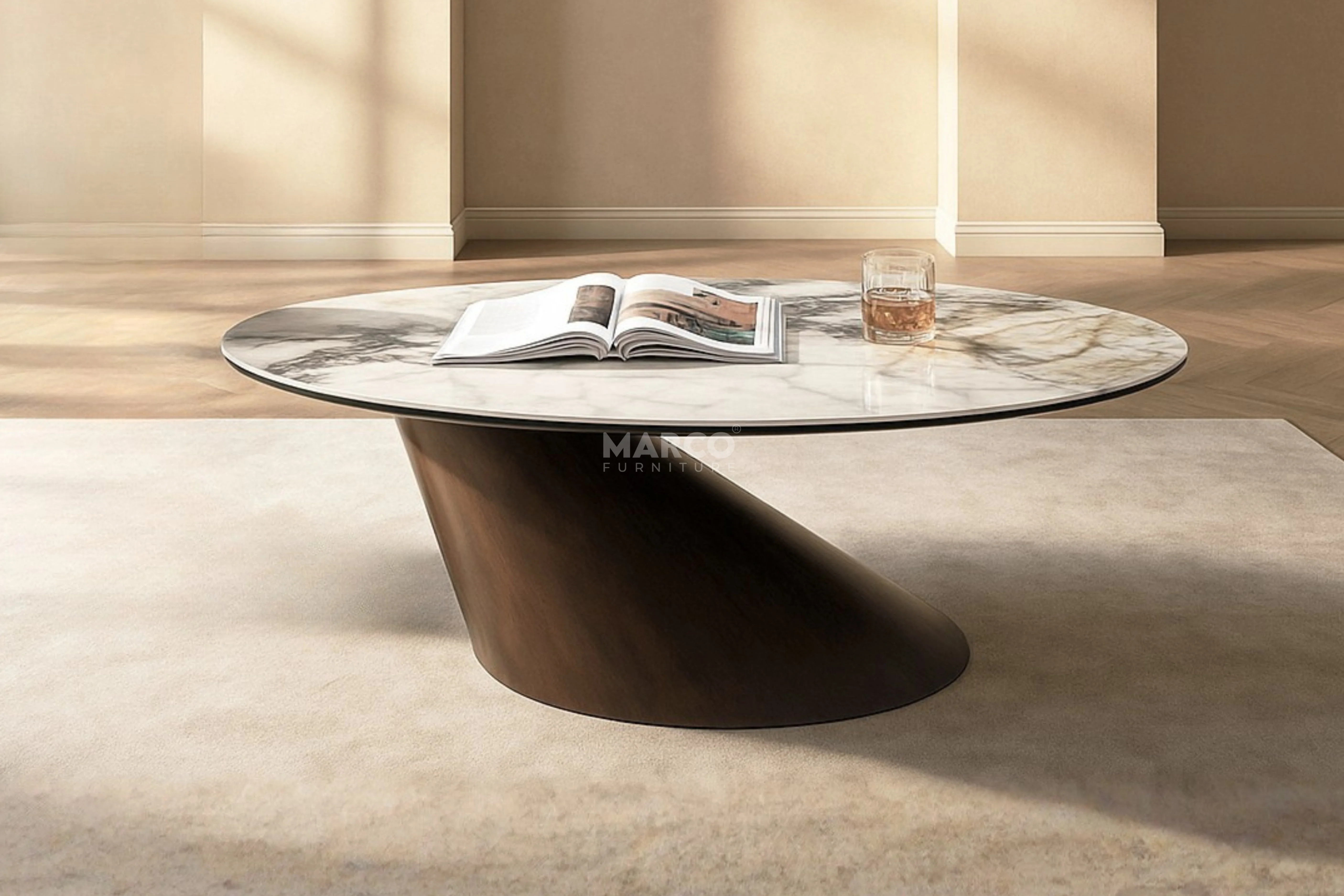 Vita Luno Sintered Stone Coffee Table - Image 5