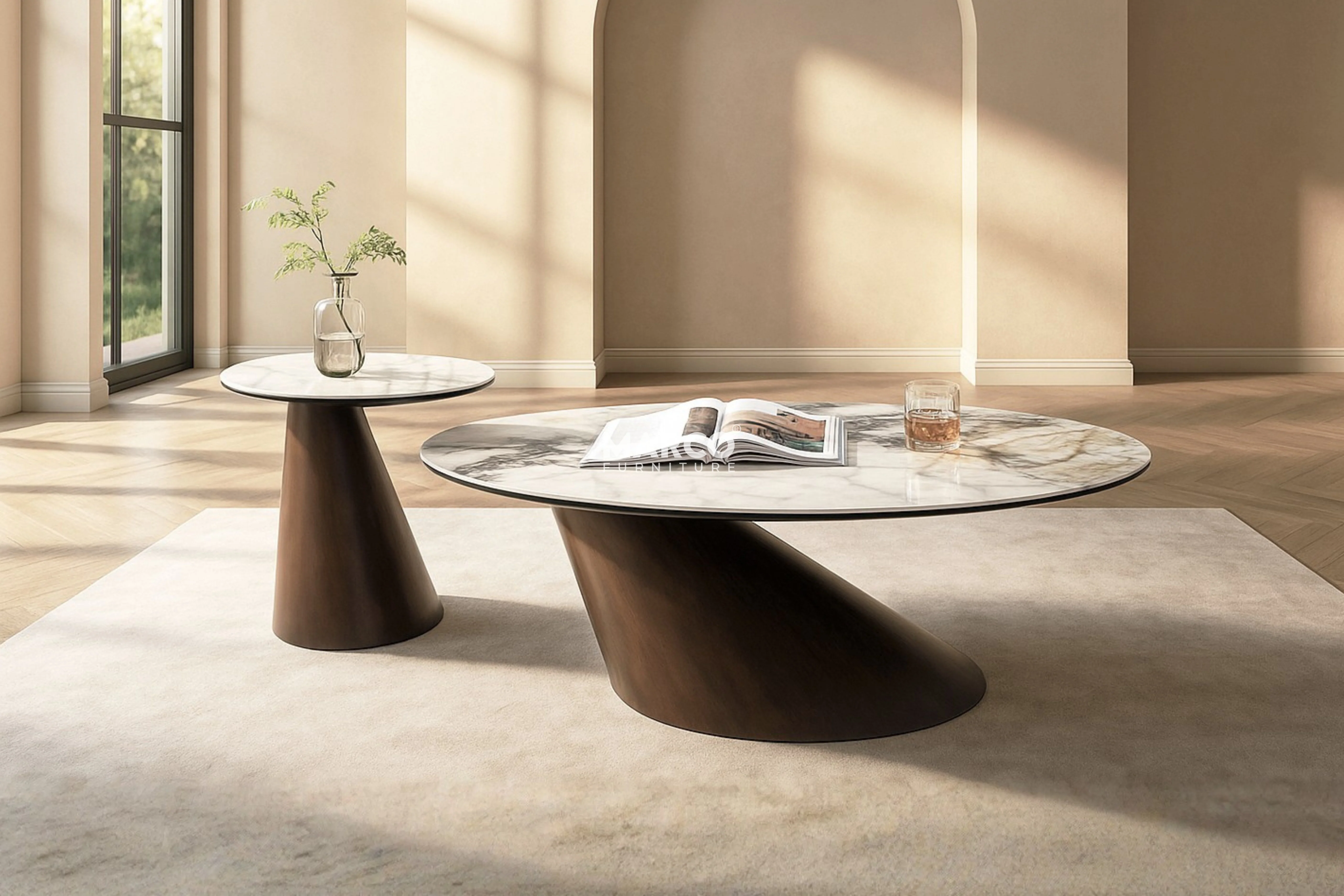 Vita Luno Sintered Stone Coffee Table - Image 6