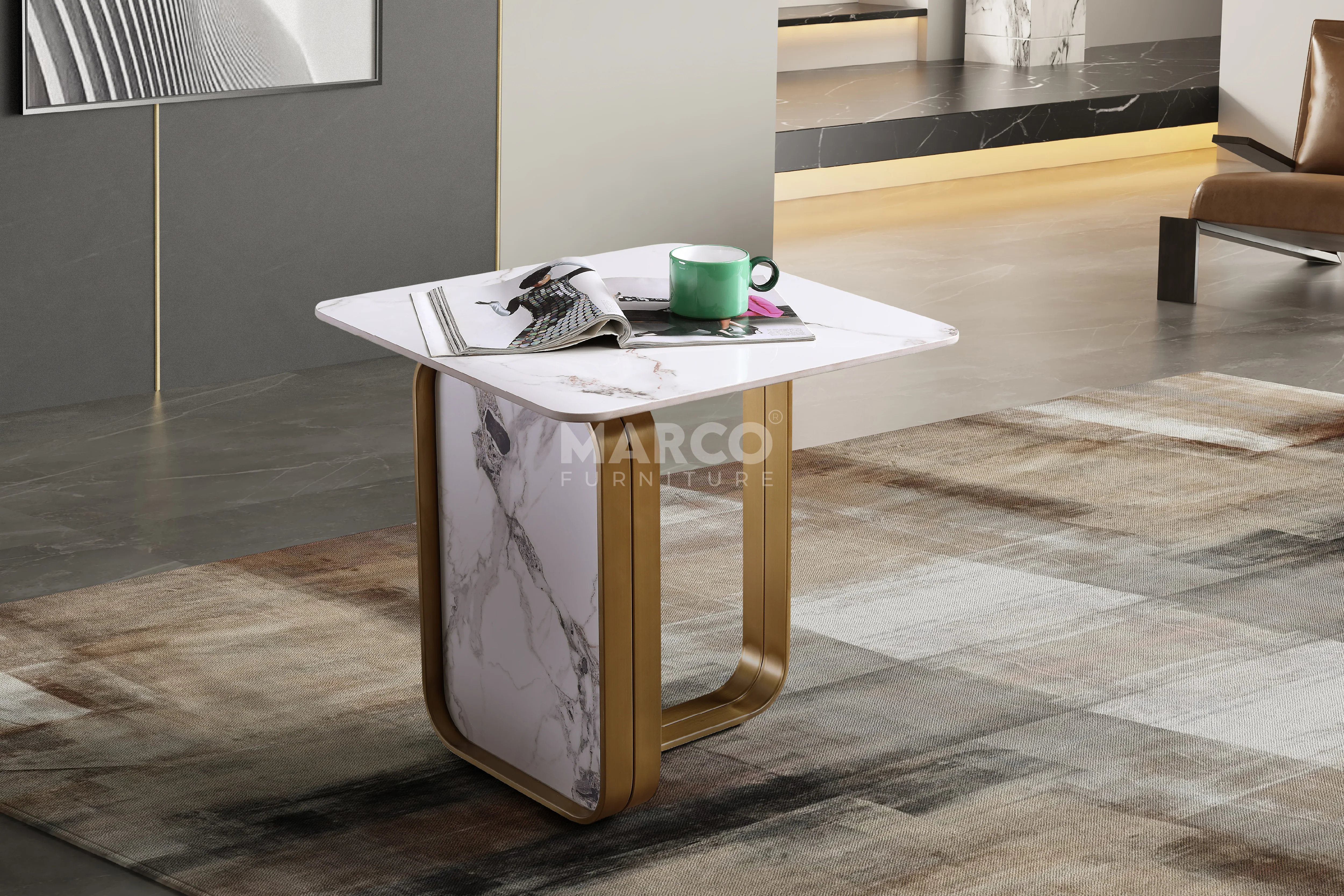 Vittoria Sintered Stone Side Table - Image 3
