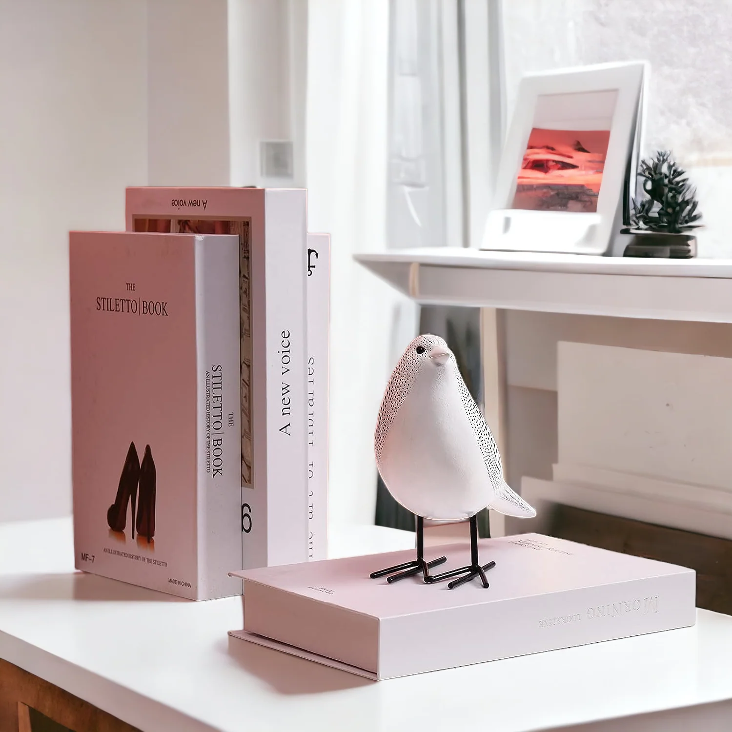 Poly Pigeon Bird Figurine (White) - Image 3