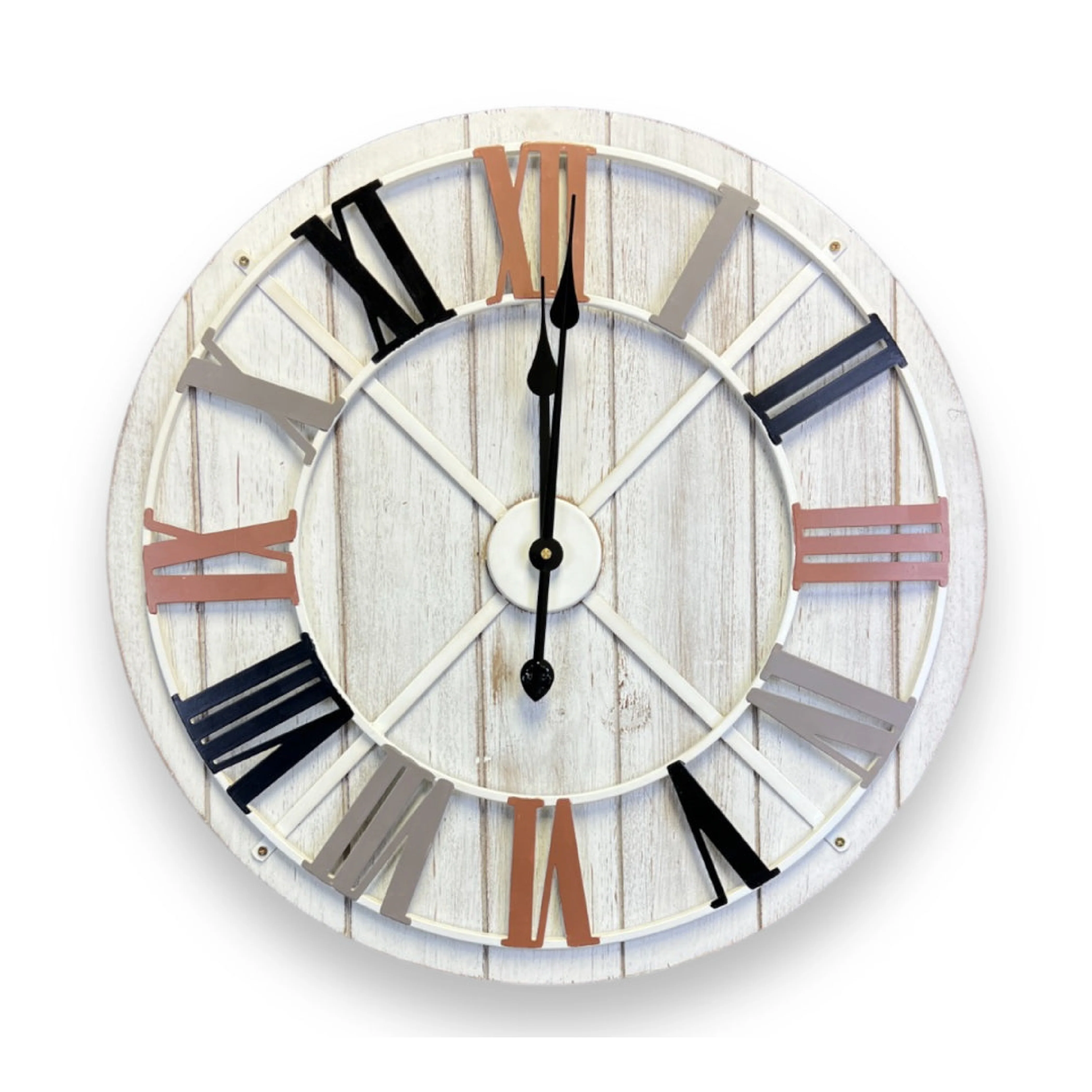 Zenith White-Washed Analog Large Size Clock - Image 8