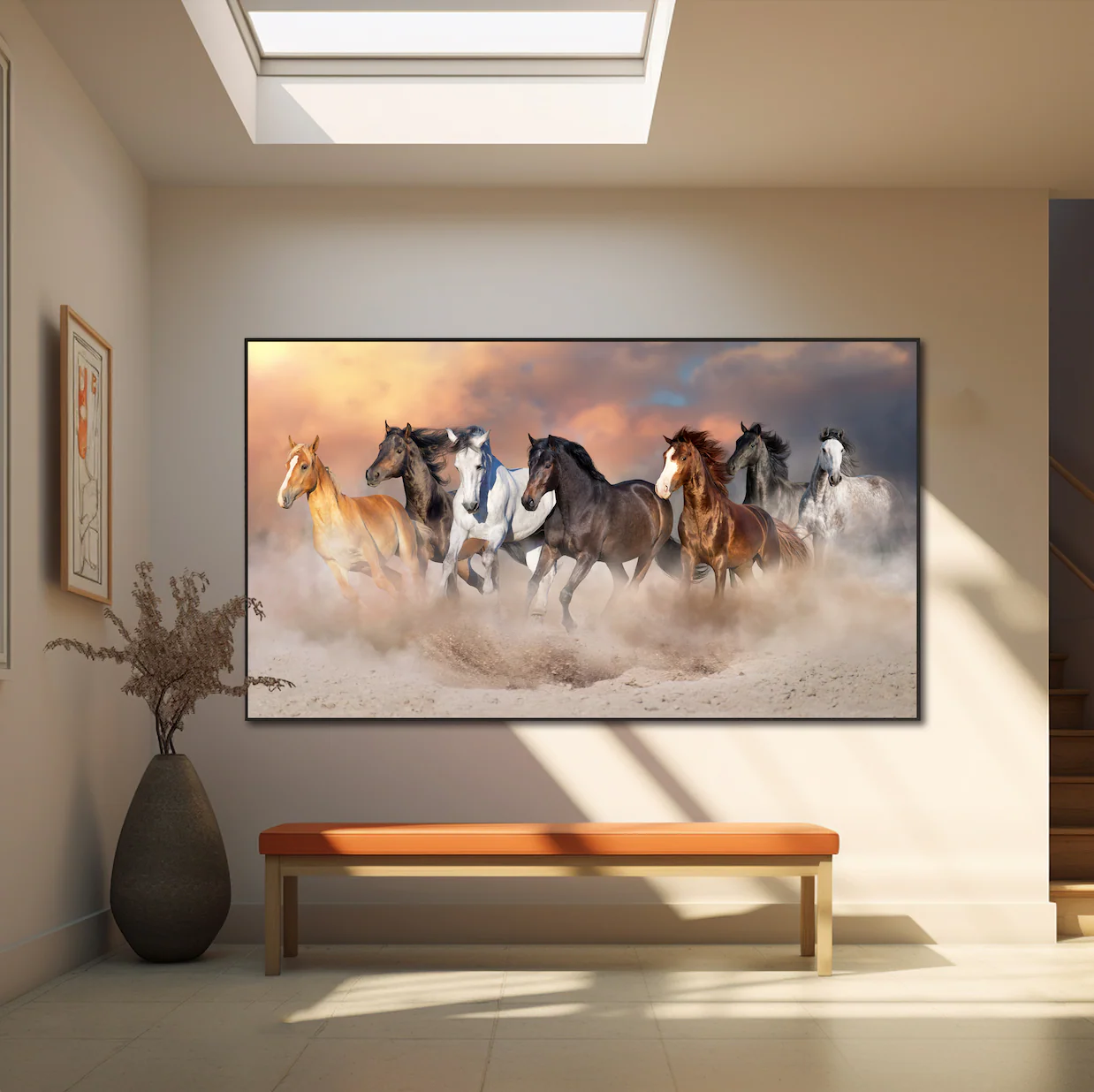 Wild Autumn Gallop Artwork L210x W110 CM - Image 4