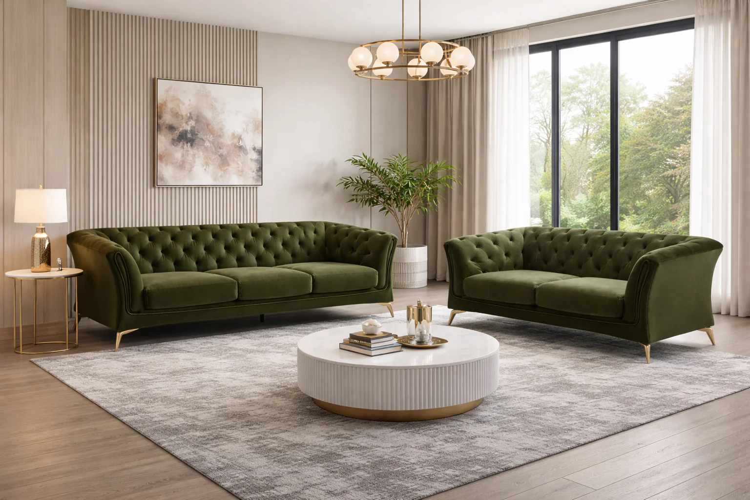 Winston Velvet Chesterfield Sofa - Image 4