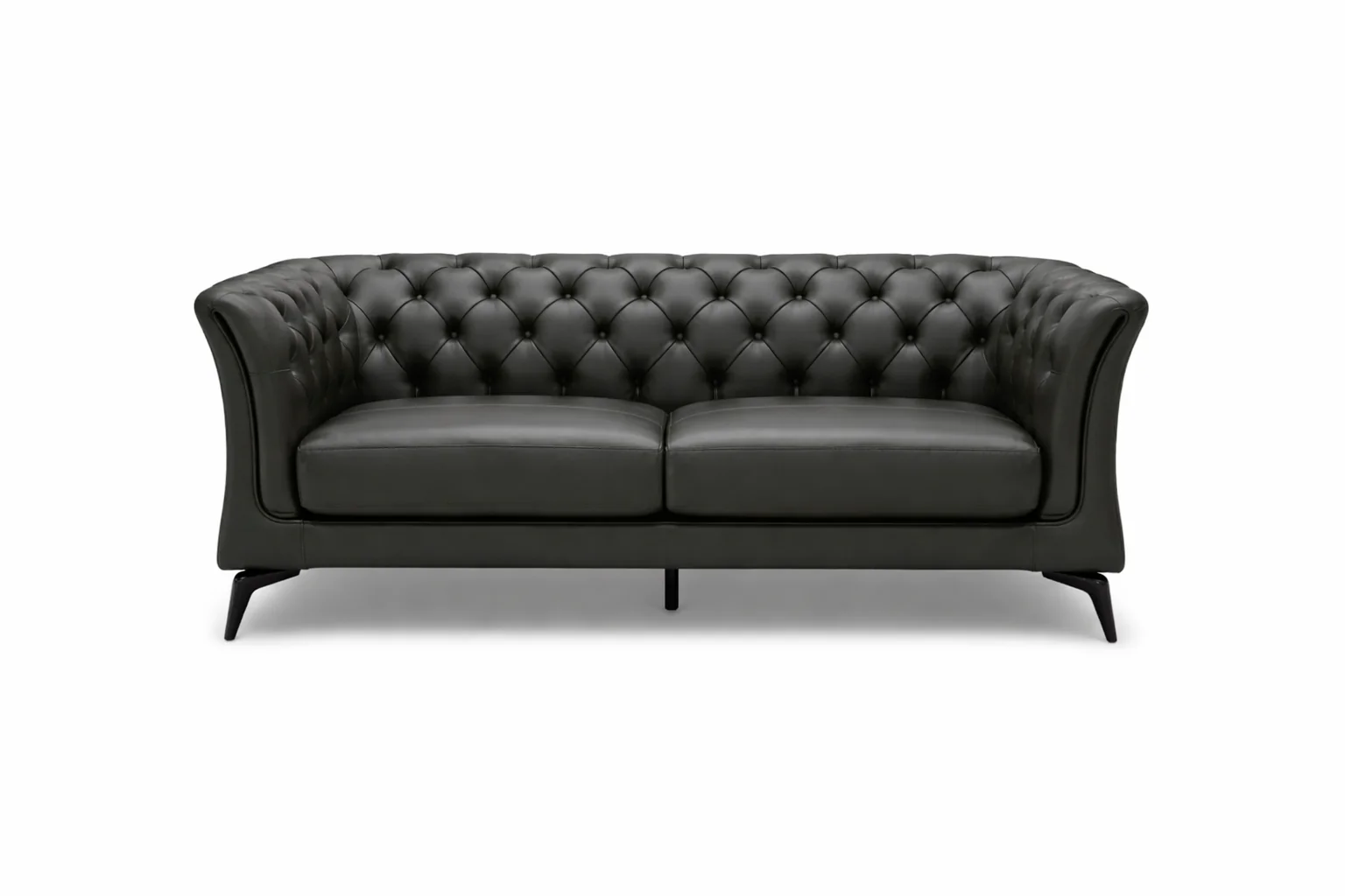 Winston Chesterfield Leather Sofa - Premium Leather Lounge - Image 3