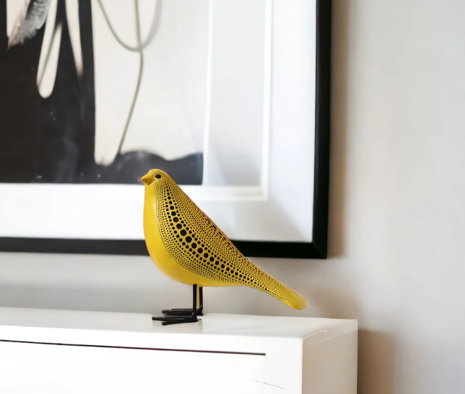 Poly Pigeon Bird Figurine (Yellow) - Image 4
