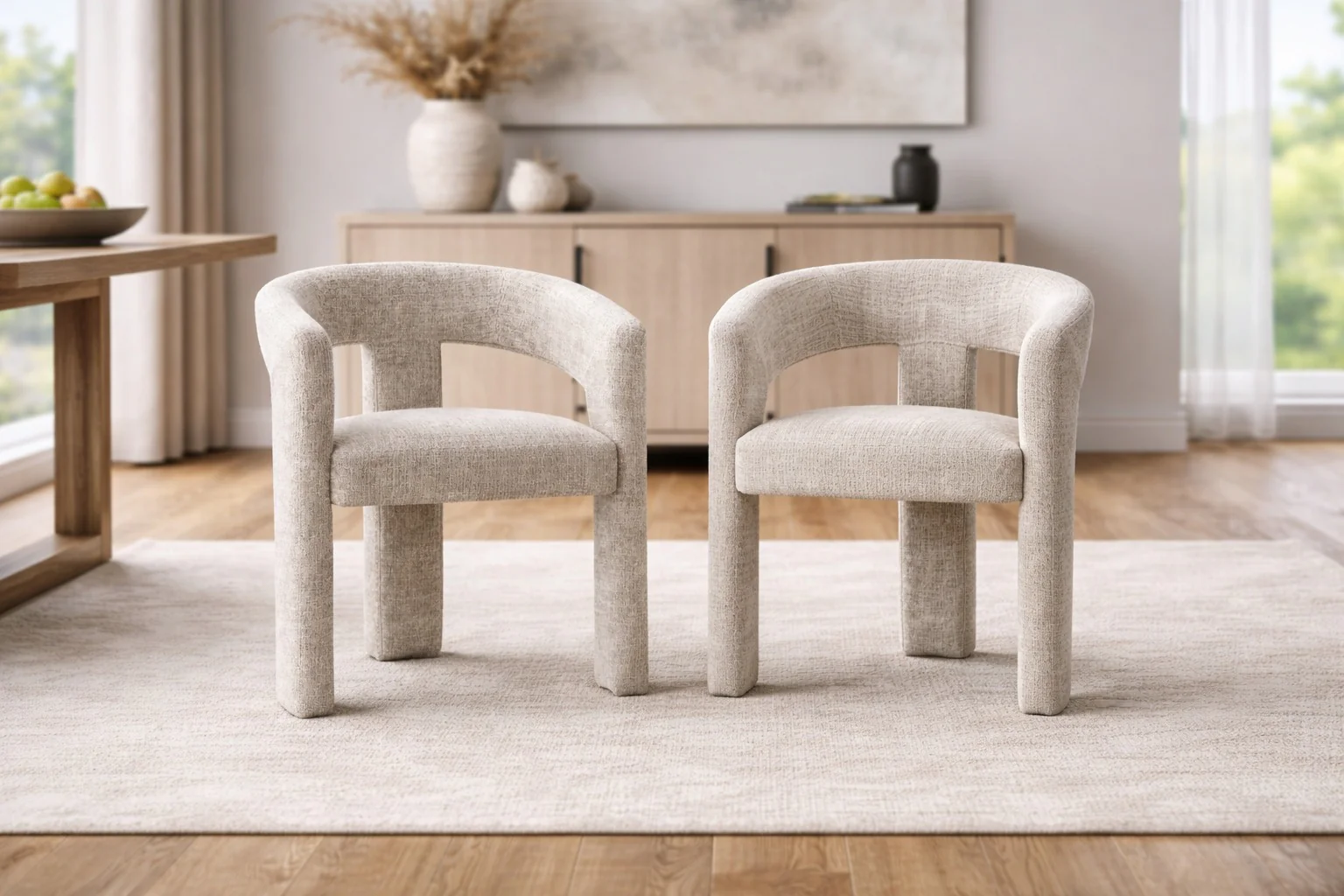 Zara Woven Fabric Dining Chair